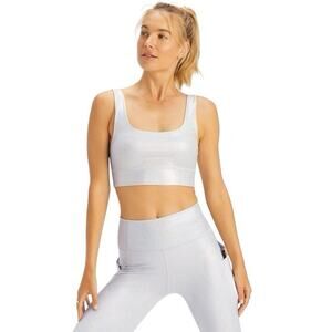 Fabletics Harlyn Midi Medium Impact Sports Bra Women’s Small Glitter Hologram